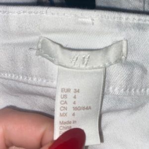 White H&M jeans